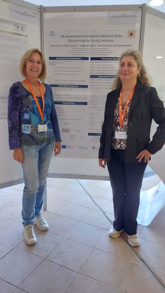 Marina Buzzi and Barbara Leporini presenting their poster